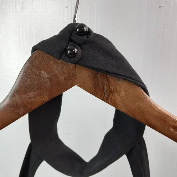 Day&Night 2X Long Sleeved Choker Strappy Cold Shoulder Body Suit in Black - Picture 5 of 15